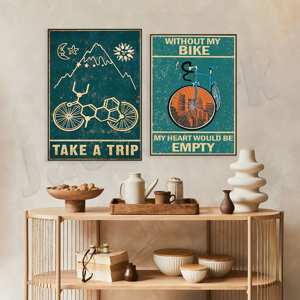 Mountain Biking Europe - Impresión de bicicleta de montaña, póster