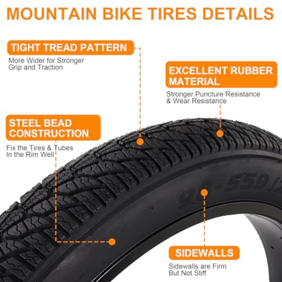 Paquete de 2 Neumáticos para B - Mountain Biking Tube reseña y precio